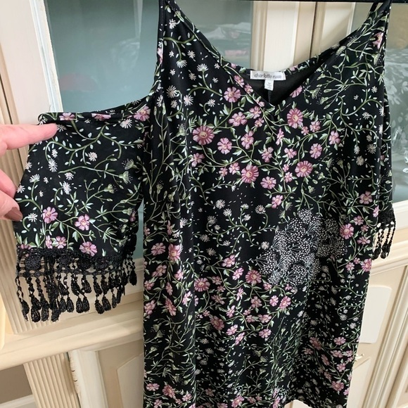 Charlotte Russe mini dress size M made in USA. Cold shoulder with strap lace - Picture 10 of 11